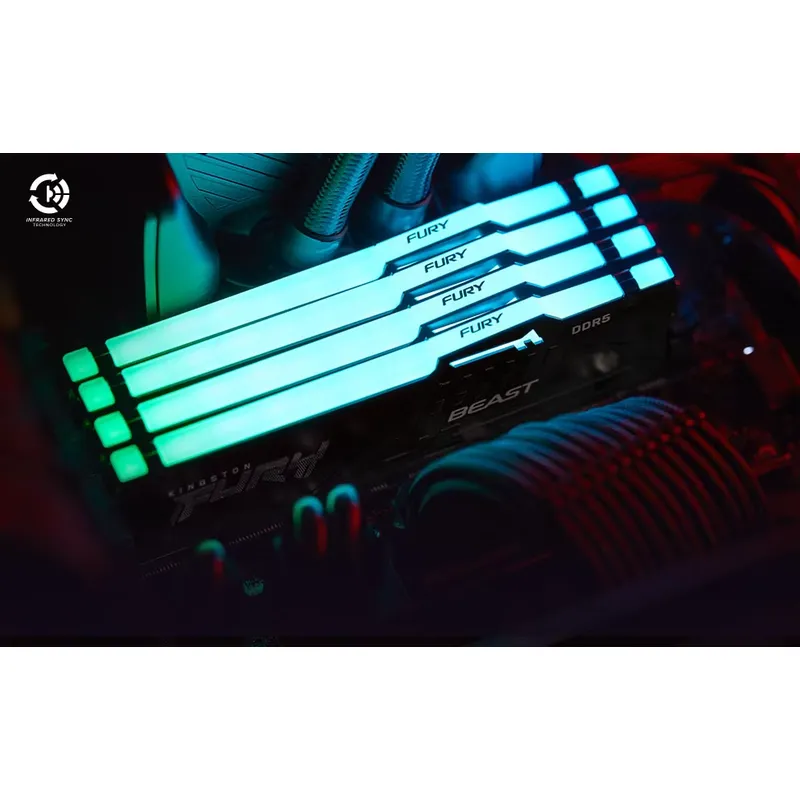 Kingston FURY White RGB 32G(2x - 64Gb Ddr5 6000Mhz Cl30 2X32Gb Desktop 评论和价格